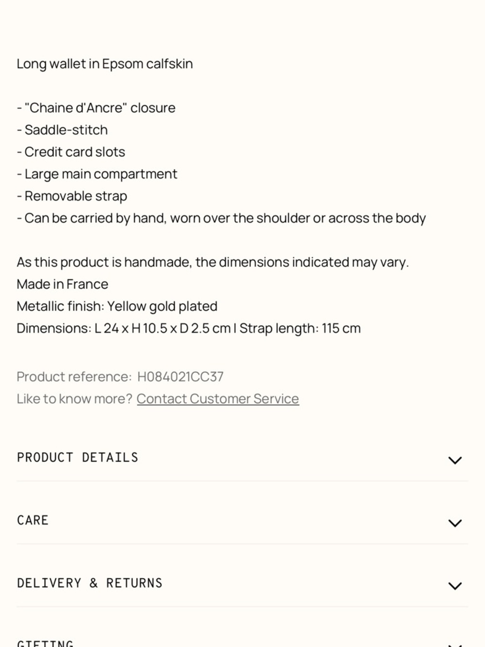 NWT Hermès Maillon To Go Wallet Purse in epsom “gold” chaine d’ancre - Picture 9 of 10